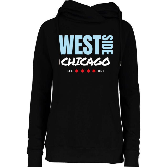 West Side Chicago Pride Womens Funnel Neck Pullover Hood