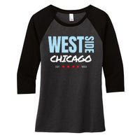 West Side Chicago Pride Women's Tri-Blend 3/4-Sleeve Raglan Shirt