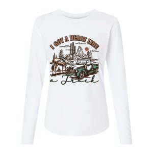 Western Sunset Cowgirl I Got A Heart Like A Truck Womens Cotton Relaxed Long Sleeve T-Shirt