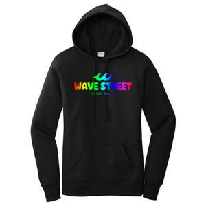 Wave Street Classic Rainbow Waves Beach Surf Shop Women's Pullover Hoodie