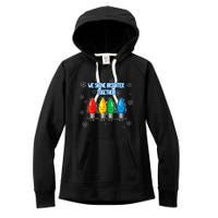 We Shine Christmas Brighter Together Xmas Colorful Lights Women's Fleece Hoodie