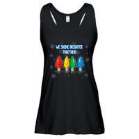 We Shine Christmas Brighter Together Xmas Colorful Lights Ladies Essential Flowy Tank