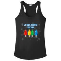 We Shine Christmas Brighter Together Xmas Colorful Lights Ladies PosiCharge Competitor Racerback Tank