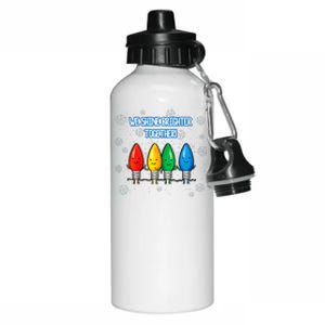 We Shine Christmas Brighter Together Xmas Colorful Lights Aluminum Water Bottle