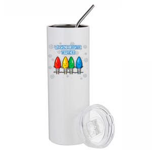 We Shine Christmas Brighter Together Xmas Colorful Lights Stainless Steel Tumbler