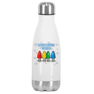 We Shine Christmas Brighter Together Xmas Colorful Lights Stainless Steel Insulated Water Bottle