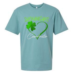 Wo Shenanigans Coordinator Green Heart Shamrock St Patricks Day Sueded Cloud Jersey T-Shirt