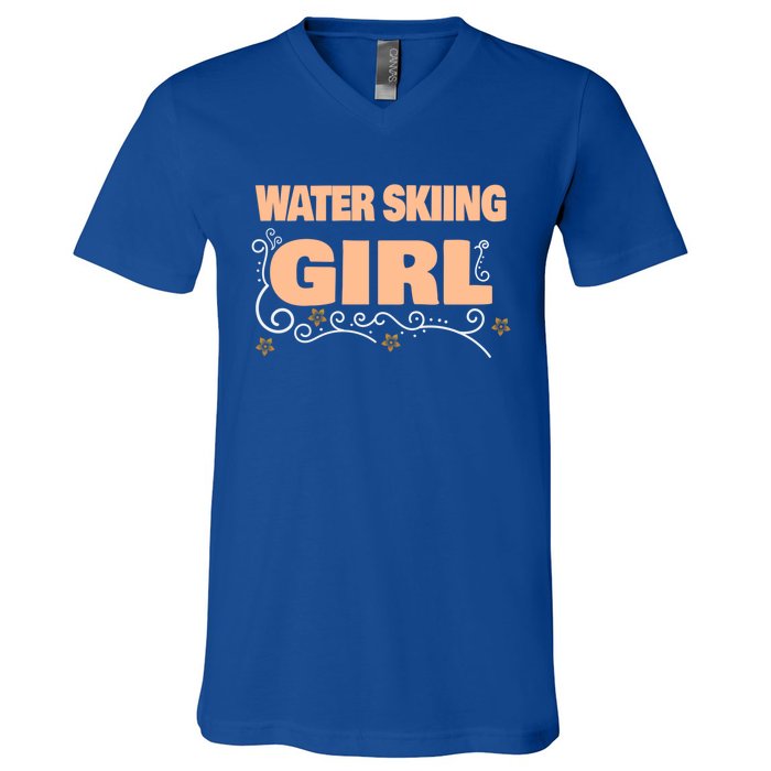 Water Skiing Cool Gift V-Neck T-Shirt