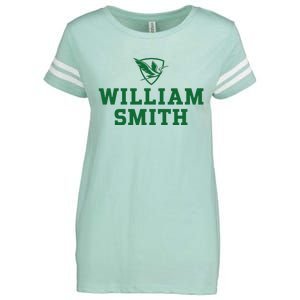 William Smith College Herons Shield Logo Hwsc Enza Ladies Jersey Football T-Shirt