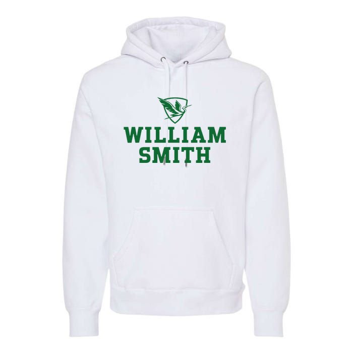 William Smith College Herons Shield Logo Hwsc Premium Hoodie