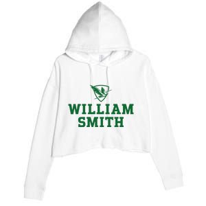 William Smith College Herons Shield Logo Hwsc Crop Fleece Hoodie