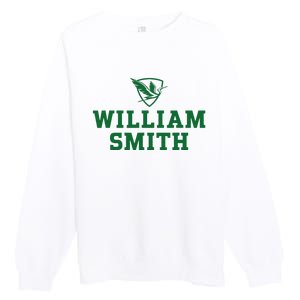 William Smith College Herons Shield Logo Hwsc Premium Crewneck Sweatshirt