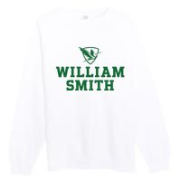 William Smith College Herons Shield Logo Hwsc Premium Crewneck Sweatshirt