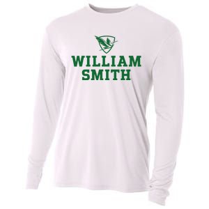 William Smith College Herons Shield Logo Hwsc Cooling Performance Long Sleeve Crew