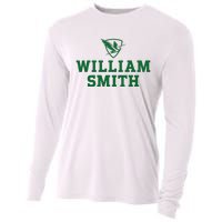 William Smith College Herons Shield Logo Hwsc Cooling Performance Long Sleeve Crew