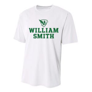 William Smith College Herons Shield Logo Hwsc Performance Sprint T-Shirt