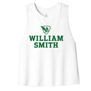 William Smith College Herons Shield Logo Hwsc Women's Racerback Cropped Tank