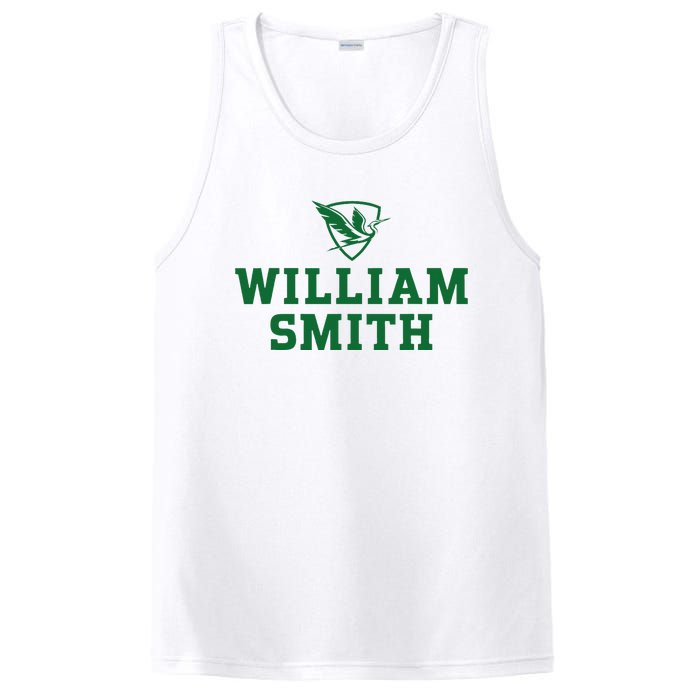 William Smith College Herons Shield Logo Hwsc PosiCharge Competitor Tank