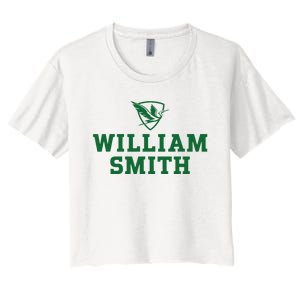 William Smith College Herons Shield Logo Hwsc Women's Crop Top Tee