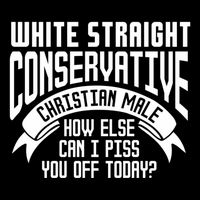 White Straight Conservative Christian Male Cooling Performance Crew T-Shirt