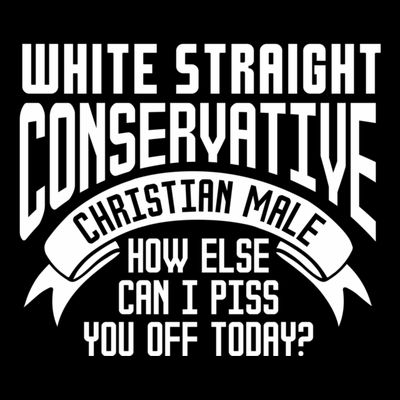 White Straight Conservative Christian Male T-Shirt