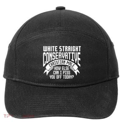 White Straight Conservative Christian Male 7-Panel Snapback Hat
