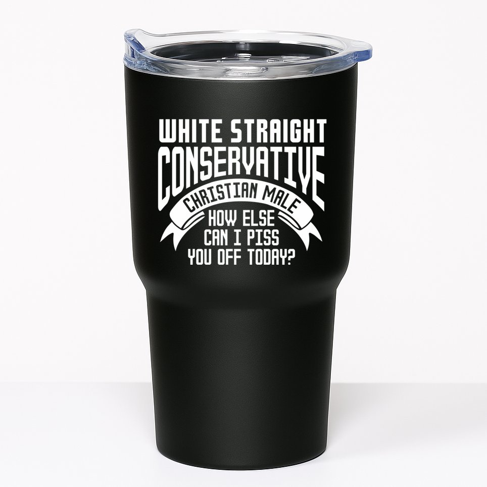 White Straight Conservative Christian Male Tumbler