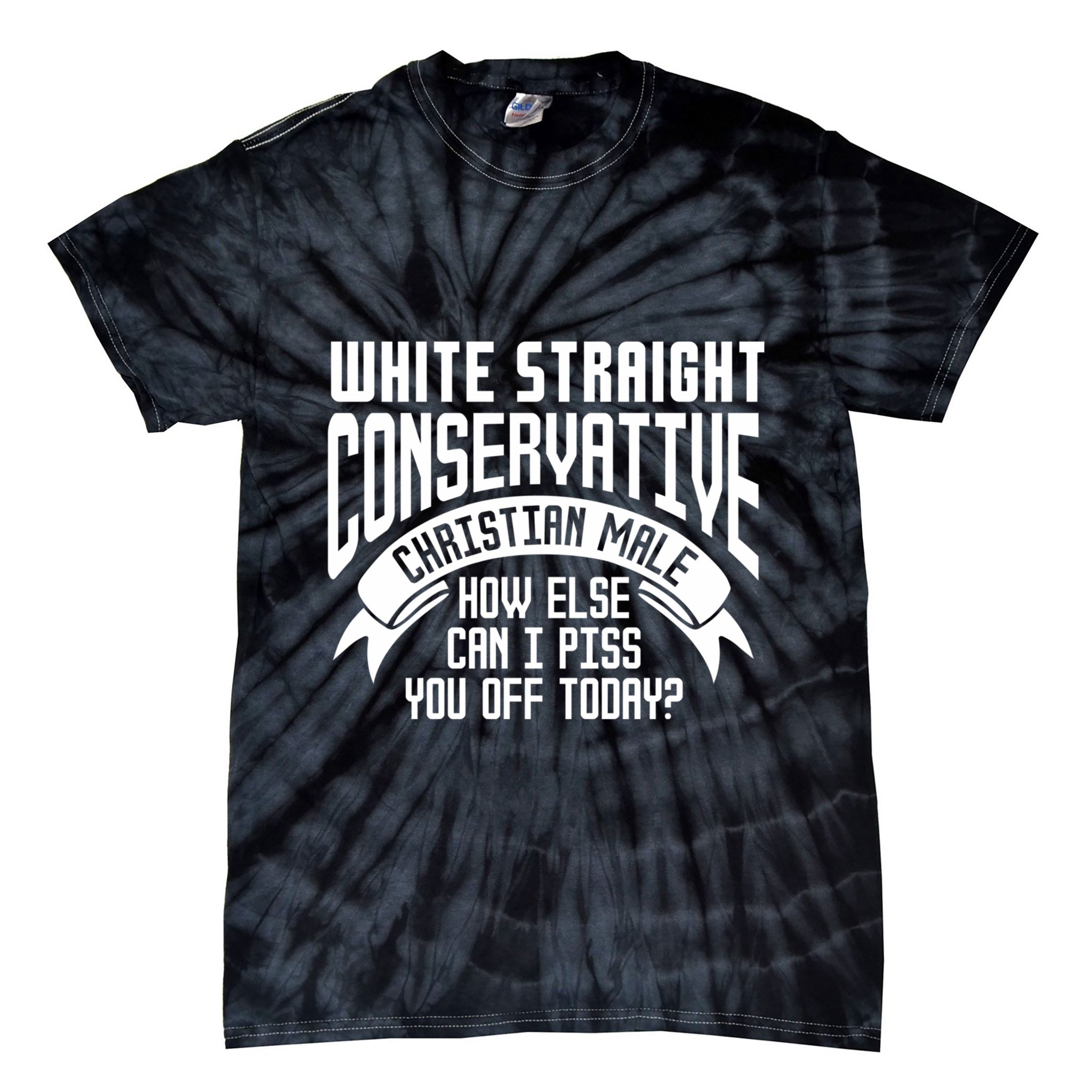 White Straight Conservative Christian Male Tie-Dye T-Shirt