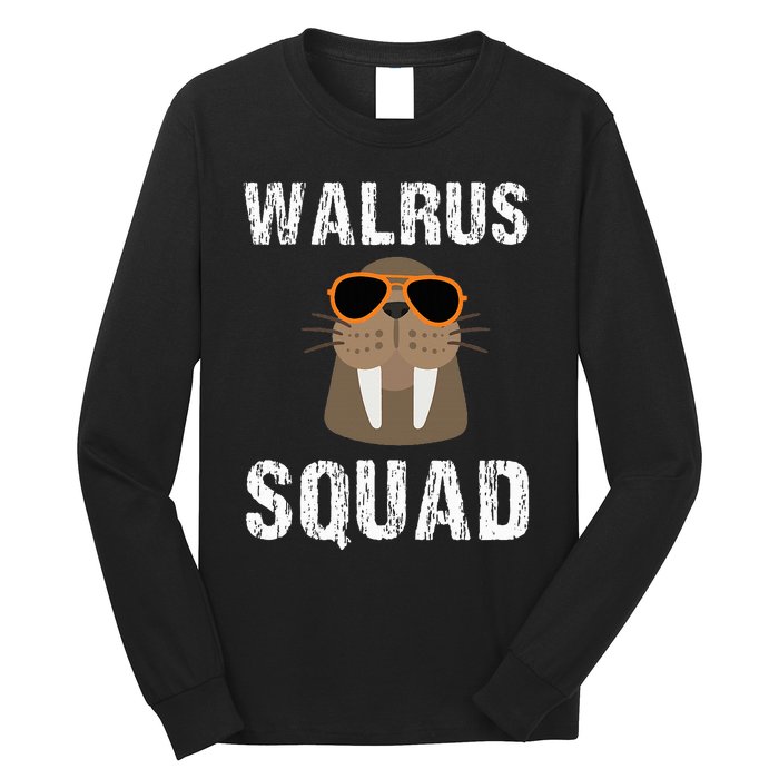 Walrus Squad Cute Funny Sea Animal Lover Gift Long Sleeve Shirt