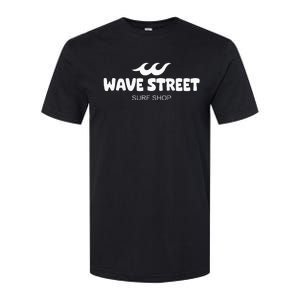 Wave Street Classic Waves On The Beach Surf Shop Softstyle CVC T-Shirt