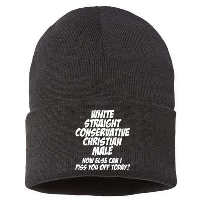 White Straight Conservative Christian Male Sustainable Knit Beanie