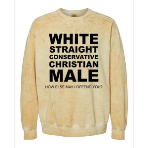 White Straight Conservative Christian Male Colorblast Crewneck Sweatshirt