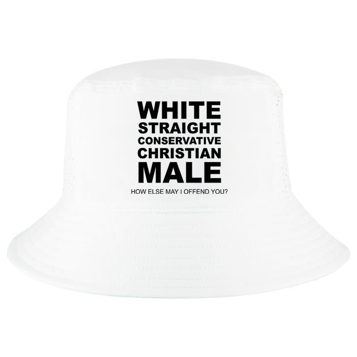 White Straight Conservative Christian Male Cool Comfort Performance Bucket Hat