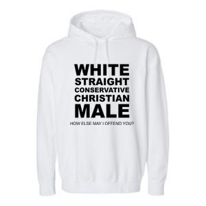 White Straight Conservative Christian Male Garment-Dyed Fleece Hoodie