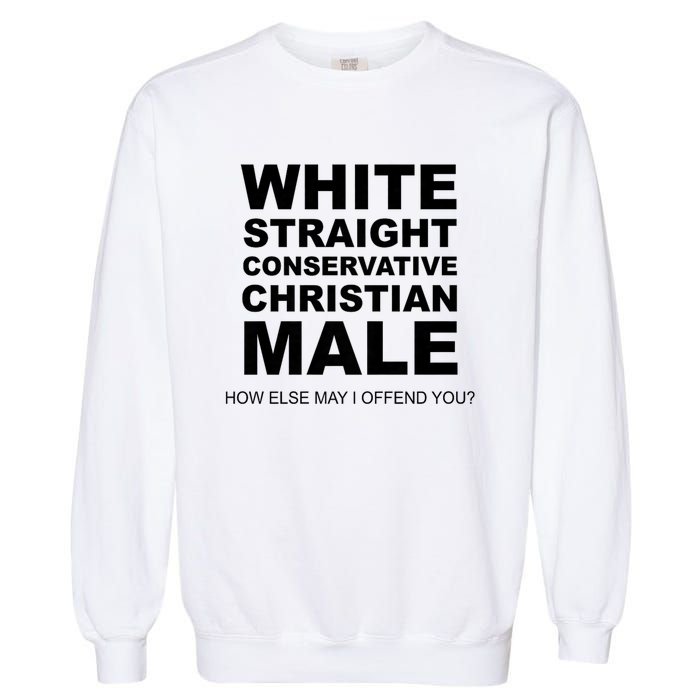 White Straight Conservative Christian Male Garment-Dyed Sweatshirt