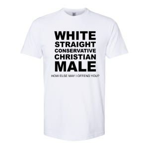 White Straight Conservative Christian Male Softstyle CVC T-Shirt