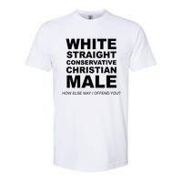 White Straight Conservative Christian Male Softstyle CVC T-Shirt