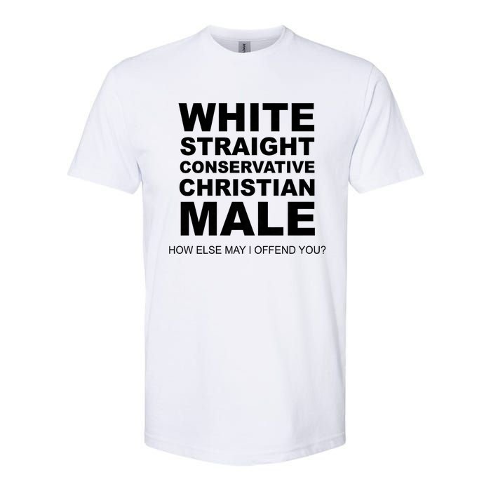 White Straight Conservative Christian Male Softstyle CVC T-Shirt