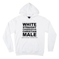 White Straight Conservative Christian Male Hoodie