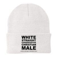 White Straight Conservative Christian Male Knit Cap Winter Beanie