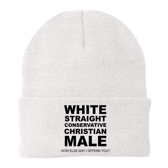 White Straight Conservative Christian Male Knit Cap Winter Beanie