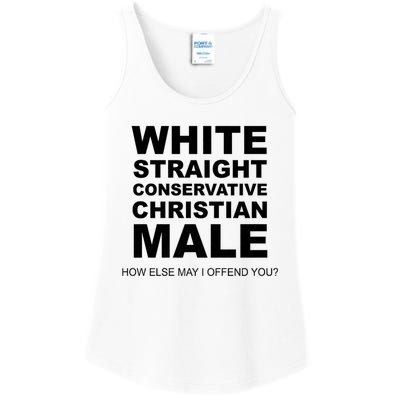 White Straight Conservative Christian Male Ladies Essential Tank