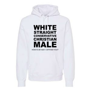 White Straight Conservative Christian Male Premium Hoodie