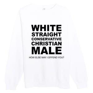 White Straight Conservative Christian Male Premium Crewneck Sweatshirt