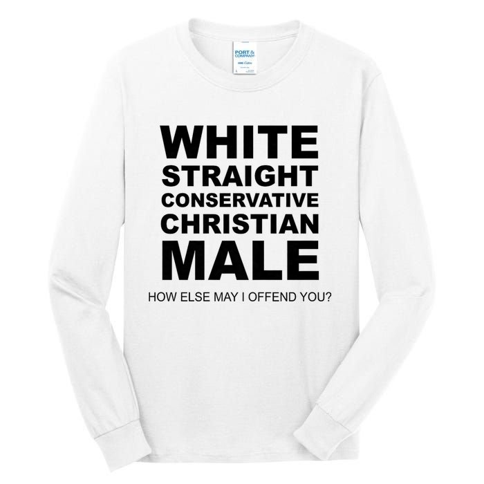 White Straight Conservative Christian Male Tall Long Sleeve T-Shirt