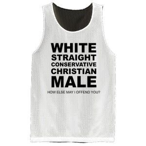 White Straight Conservative Christian Male Mesh Reversible Basketball Jersey Tank