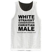 White Straight Conservative Christian Male Mesh Reversible Basketball Jersey Tank