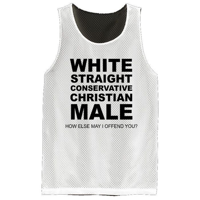 White Straight Conservative Christian Male Mesh Reversible Basketball Jersey Tank