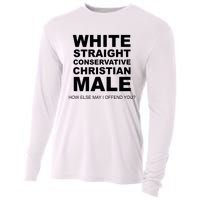 White Straight Conservative Christian Male Cooling Performance Long Sleeve Crew