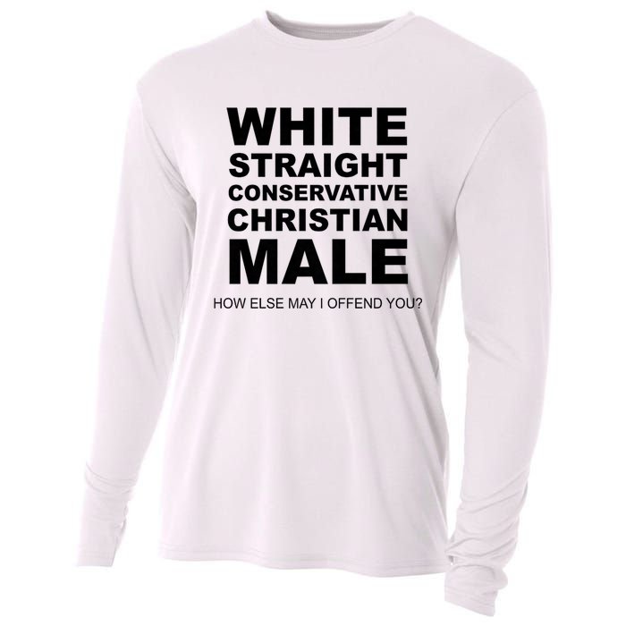 White Straight Conservative Christian Male Cooling Performance Long Sleeve Crew